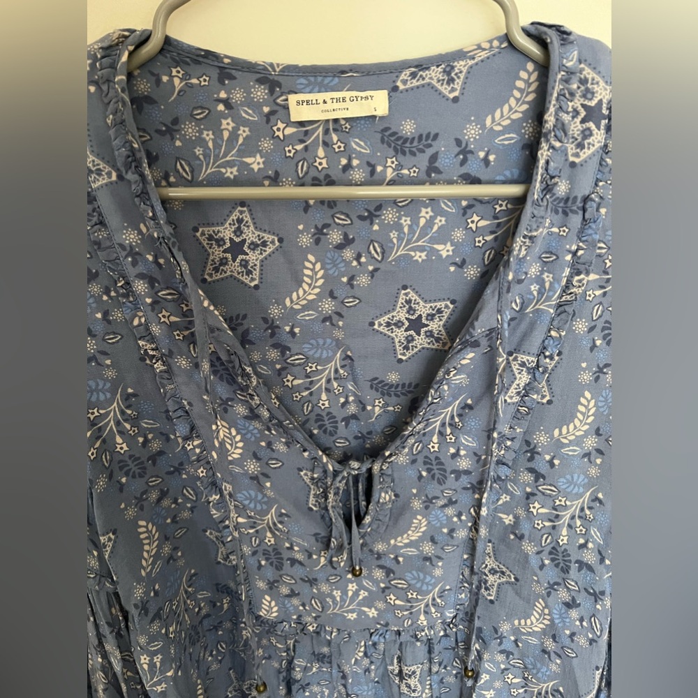 Spell Celestial Blouse Blue Size S - image 6